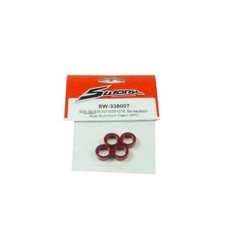 SWORKz S35-3 6mm Aluminium Bearing Inserts - 4pcs