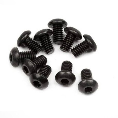 HB RACING Button Head Screw M2.5x4mm Hex Socket - 10pcs