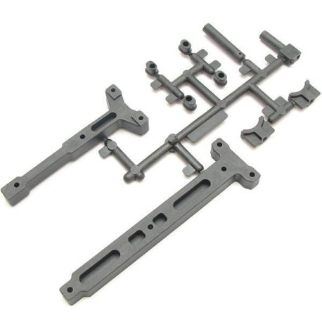 SWORKz 1/10 S14-3 Plastic Center Chassis T-Brace Set in Pro-composite Hard Material