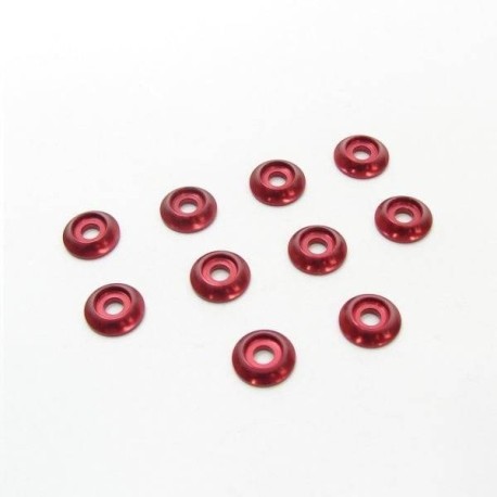 TWORK's Aluminum M3 Hex. Socket Button Head Washer RED - 10pcs