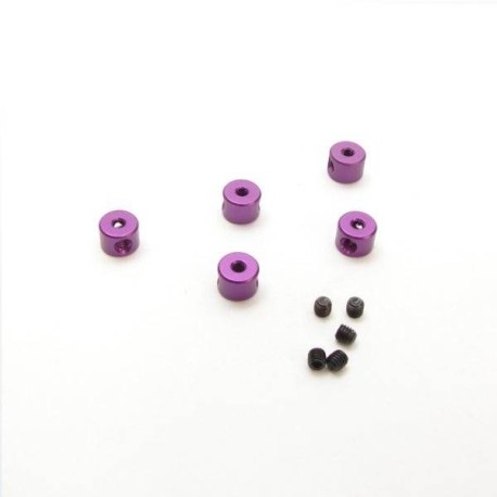 TWORK's Aluminum 2mm Bore Collar PURPLE- 5pcs