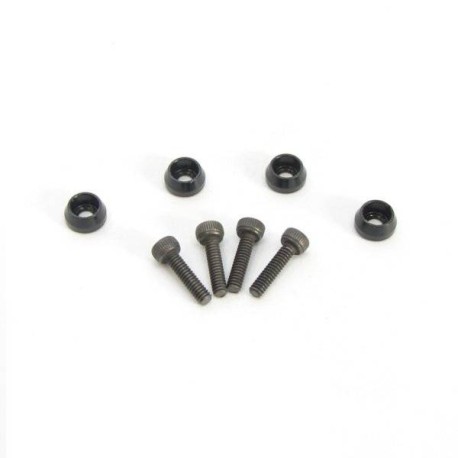 TWORK's 2mm Hex Socket Washer BLACK - 4pcs