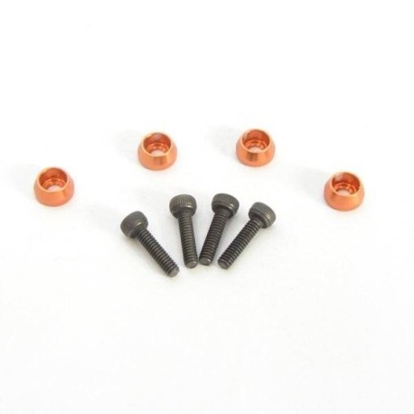 TWORK's 2mm Hex Socket Washer ORANGE - 4pcs