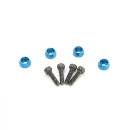 TWORK's 2mm Hex Socket Washer TAMIYA BLUE - 4pcs