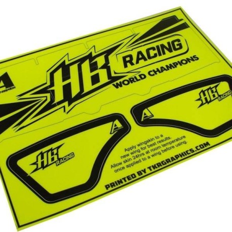 Answer-RC HB Racing Wing Skin - Fluorescent Yellow