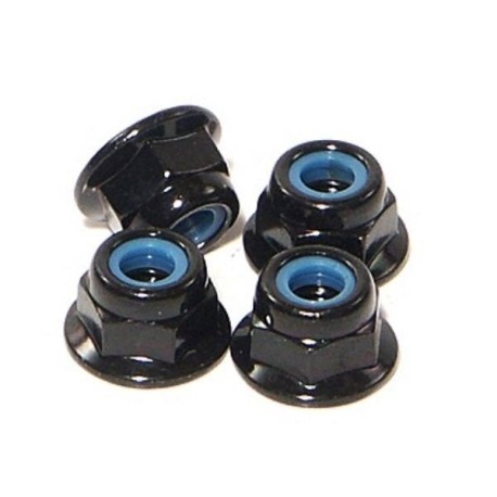 HB RACING Flanged Lock Nut M4 - 4pcs