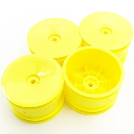 TPRO 1/10 2/4WD Rear Off Road Dish Wheel 12mm Hex - Fl. Yellow - 4pk