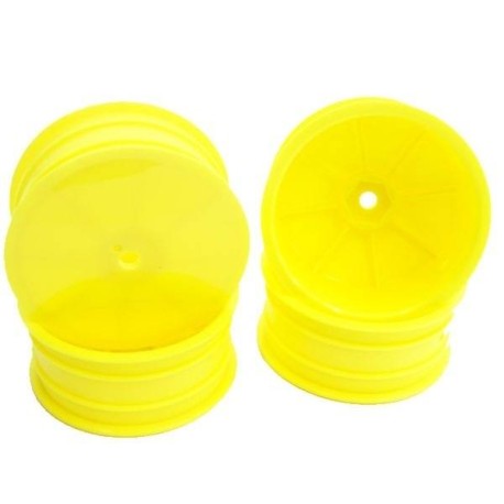 TPRO 1/10 4WD Front Off Road Dish Wheel 12mm Hex - FL. Yellow - 4pk