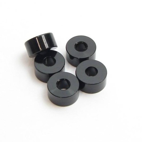 HB RACING Aluminium Washer Black 3x8x4mm - 5pcs