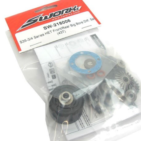 SWORKz S35-4 Series HET Complete Front/Rear Big Bore Diff. Set (43T)