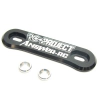 RC-Project One Piece Wing Button in Ergal 7075 T6 - BLACK - ANSWER-RC logo