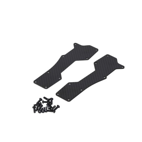 HB-Racing Front Carbon Arm Stiffeners D8T/E8T Evo3