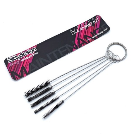 Bittydesign Airbrush Cleaning set - 5 nylon brushes sizes