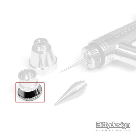 Bittydesign Nozzle Cap option 0.3mm for Michelangelo bottle-feed airbrush dual-action