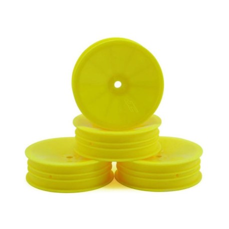 JConcepts 1/10 Fl. Yellow Slim Mono Front Wheels - 4Pcs