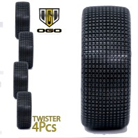 OGO 1/8th Buggy Twister Medium White Dot 4pcs