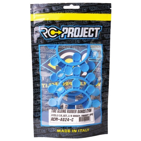 RC-Project Tyre Gluing Rubber Bands Blue 4pcs