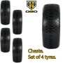 OGO 1/8th Buggy Cheste Tyres, 4Pcs - Clay Compound