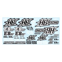 HB RACING E8 World Spec Decal / Sticker Sheet