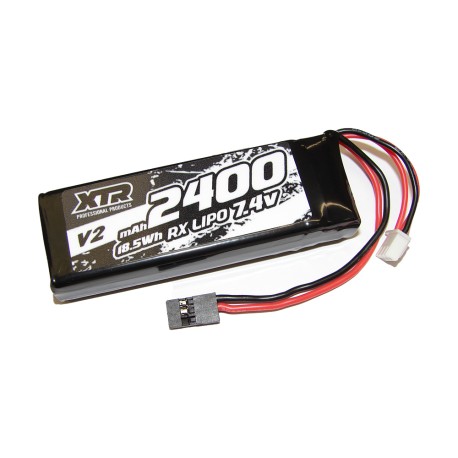 XTR Receiver Battery Flat LiPo 7.4v 2400 Mah V2