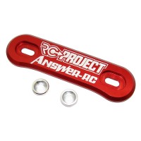 RC-Project One Piece Wing Button in Ergal 7075 T6 - Red - ANSWER-RC logo