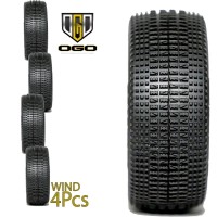OGO 1/8th Buggy Wind Tyres - B1 Compound - Medium (White) - 4Pcs
