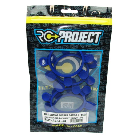 RC-Project Tyre Gluing Rubber Bands Reflex Blue 4pcs