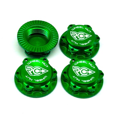 RC-Project Ultra-Lightweight Wheel Nuts - Fine Thread M12x1.0 (Green)