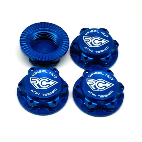 RC-Project Ultra-Lightweight Wheel Nuts - Fine Thread M12x1.0 (Blue)