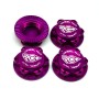 RC-Project Ultra-Lightweight Wheel Nuts - Fine Thread M12x1.0 (Purple)