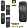 OGO 1/8th Buggy Vulcano Tyres - B1 Compound - Medium-Soft (Red) - 4Pcs
