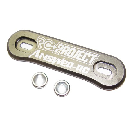 RC-Project One Piece Wing Button in Ergal 7075 T6 - GREY - ANSWER-RC logo