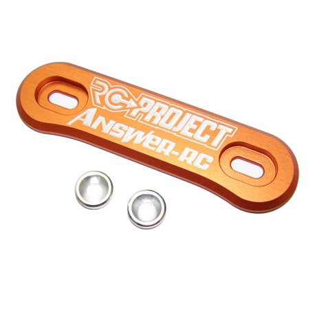 RC-Project One Piece Wing Button in Ergal 7075 T6 - ORANGE - ANSWER-RC logo