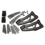 SWORKz S35-GT2/GT2E Front Upper Arms, Carbon Upper Arm Covers & Carbon Rear Hub Adjust Plate