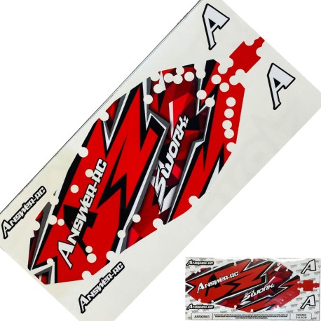 Answer-RC / TKR SWORKz S12-3 Chassis Protector Skin (Red)