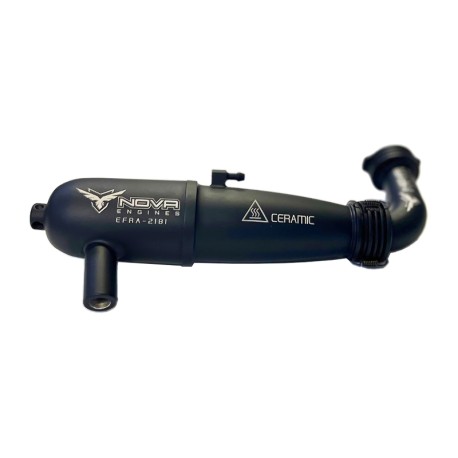 NOVA On-Road Black Ceramic EFRA 2181 Tuned Pipe Combo w/34mm 90°/90° Manifold