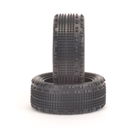 Schumacher Cactus Fusion 1/10 4WD Front Tyres - Yellow (Pr)