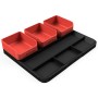 SWORKz 3D-Printed Pit Tray with 3 Parts Boxes (Black/Red)