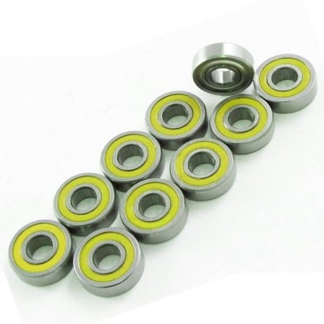 Answer-RC 5*13*4 "SP" Ball Bearings 10pk Rubber Seal. Yellow