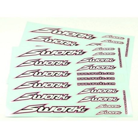 SWORKz Speed logo decal set Pink - 2pc