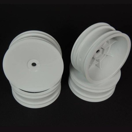 TPRO 1/10 2WD Front Off Road Dish Wheel - White - 4pk