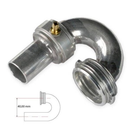 Novarossi Marine Water Cooled Manifold R46 polished 180deg curved