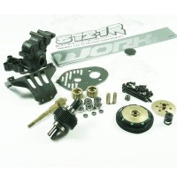 SWORKz S12-1 4 Gear Low Grip Gearbox set with slipper & Diff