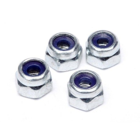 HB RACING Nylon Lock Nut M2.5 - 4pcs