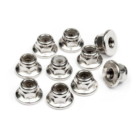 HB RACING Flanged Lock Nut M3 - 10pcs