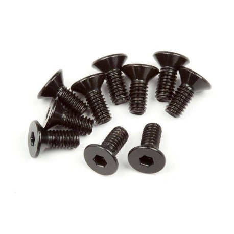 HB RACING Flat Head Screw M2.5x6mm Hex Socket - 10pcs