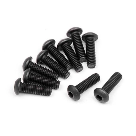 HB RACING Button Head Screw M2.5x8mm Hex Socket - 10pcs