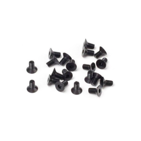 HB RACING Race Spec Flat Head Screw M3x6mm 20pcs