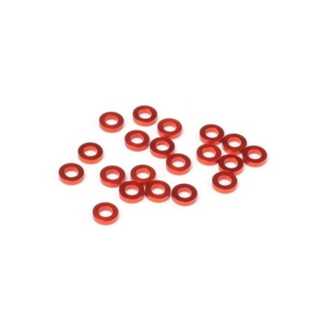 HB RACING Aluminum Washer 3x6x1.5mm Orange - 20pcs