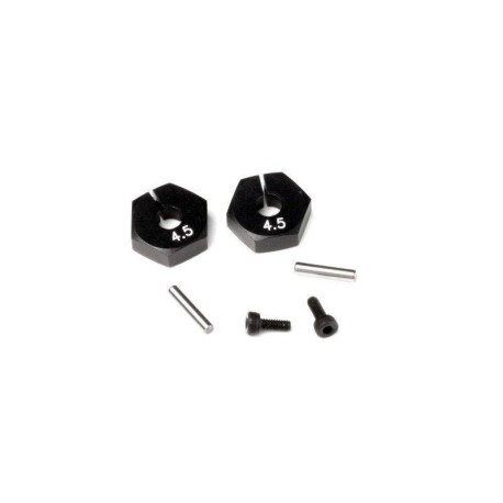 HB RACING Hex Wheel Hub 4.5mm Black - 2pcs